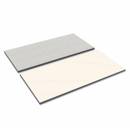 FINE-LINE ALE Reversible Laminate Table Top White & Gray - 48 x 24 in. FI639489